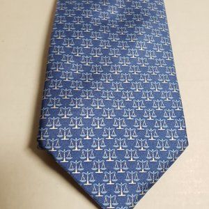 Alynn 100% Silk Tie Necktie Neckwear "SCALES OF JUSTICE"  Law Attorney Judge